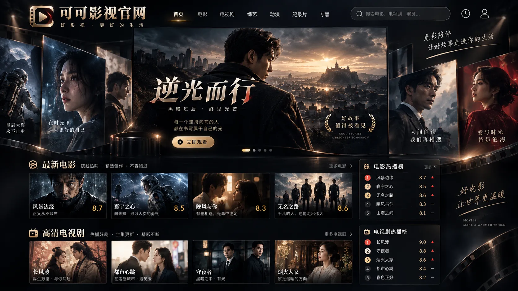 可可影视每日精选与视频创作主视觉
